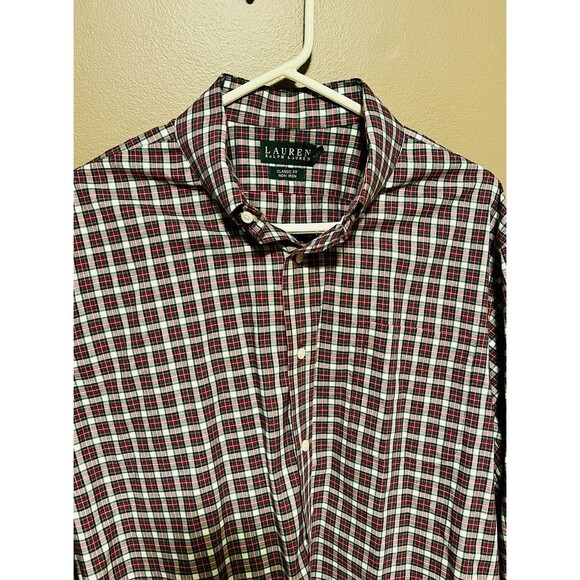 LAUREN RALPH LAUREN Adult Men's Button Down Dress Shirt XL 17 34/35 CLASSIC FIT - Picture 5 of 9